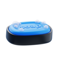 Bar Soap 3D Icon. 3D soap bar with foam and bubbles png