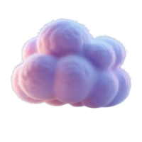 Futuristic 3D Cloud Icon for Digital Storage and Networking png