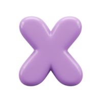 Purple Cross Icon Symbolizing Close or Exit Function png