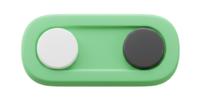 Colored toggle switch design with minimalistic style and two buttons png