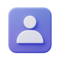 semplice utente profilo icona nel morbido pendenza stile png