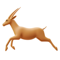 Goat running 3d on transparent backgroundt png