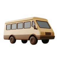 van bus 3d model render isolated png