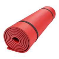 Exercise mat rolled for storage on transparent background png