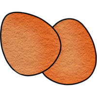 two orange eggs on a transparent background png