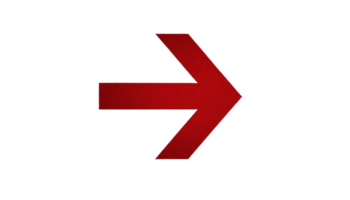 Red Textured Right Arrow on Transparent Background Indicating Direction and Navigation png