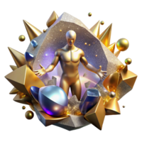stunning abstract Abstract Figure Breaking Through Barriers Transparent authentic png