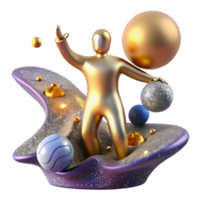 extraordinary classic Abstract Figure Reaching for Future Isolated Element genuine png