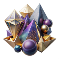 stunning modern Abstract Geometric Shapes Colorful Design Isolated Element png
