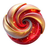 elegant artistic Abstract Red Swirl Design Isolated on Transparent Background original png