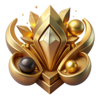 impressive vintage Abstract Success Symbol with Golden Glow Cutout original png