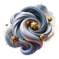 impressive artistic Abstract Swirling Smoke with Grey Gradient original png