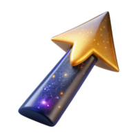 vibrant artistic Arrow Pointing Upward Isolated on Transparent Background with Positive Direction png