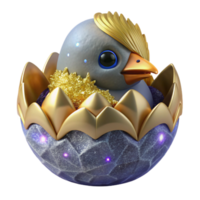 wonderful artistic Baby Bird Hatching From Egg Cutout authentic png
