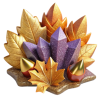 stunning classic Autumn Leaves Pile Colorful Transparent Background high quality png