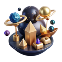 serene traditional Balancing Act of Health and Wealth Illustrated with Icons Cutout original png