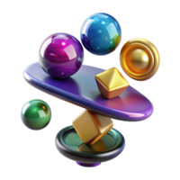magnificent modern Balancing Act with Colorful Wooden Blocks authentic png