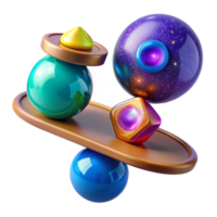 wonderful contemporary Balancing Act with Colorful Wooden Blocks authentic png