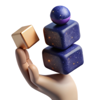 extraordinary vintage Balancing Act with Colorful Wooden Blocks high quality png