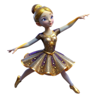 serene rustic Ballet Dancer Graceful Pose Isolated with Shadow png