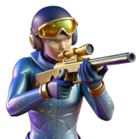 serene classic Biathlon Athlete Reloading Rifle Transparent high quality png