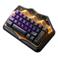 extraordinary abstract Black Keyboard Top View Wireless Design Isolated Element exclusive png