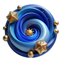 wonderful artistic Blue Abstract Swirl Design Transparent Background high resolution png