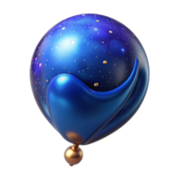elegant rustic Blue Balloon Floating Up Isolated high resolution png