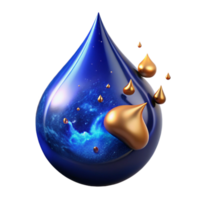extraordinary creative Blue Ink Drop Splashing Isolated high resolution png