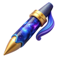 wonderful creative Blue Ink Pen Side Angle with Cap Isolated genuine png