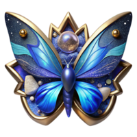 elegant traditional Blue Morpho Butterfly Top View Cutout original png