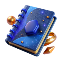 magnificent rustic Blue Notebook Top View Isolated png
