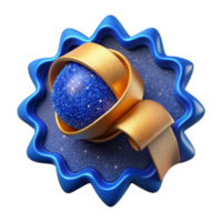 magnificent artistic Blue Ribbon Top View Cutout high resolution png