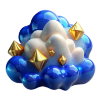 elegant vintage Blue Sky with White Clouds Panoramic View Isolated genuine png