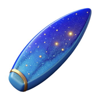 extraordinário tradicional azul prancha de surfe lado Visão transparente Cortar fora original png