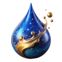 extraordinary minimalist Blue Water Drop Splashing Effect Isolated png