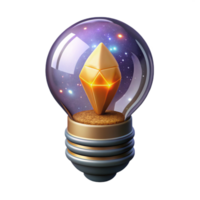 dramatic abstract Bright Light Bulb Icon Transparent Background professional png