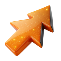vibrant rustic Bright Orange Arrow Pointing Towards Reward Cutout premium png