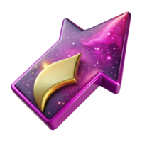 dramatic modern Bright Magenta Arrow Pointing Towards Reward Cutout high quality png