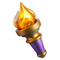 magnificent rustic Bright Torch Flame Side View Transparent high quality png