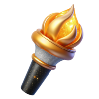 impressive artistic Bright Torch Flame Side View Transparent authentic png