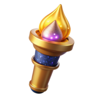 dramatic rustic Bright Torch Flame Side View Transparent original png