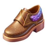 stunning rustic Brown Leather Shoe Side View Transparent Background exclusive png