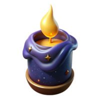 vibrant rustic Burning Candle with Soft Glow Cutout Transparent Background authentic png