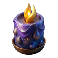 magnificent creative Burning Candle with Soft Glow Cutout Transparent Background high resolution png