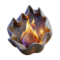 wonderful minimalist Burning Paper Edge Flame Cutout professional png