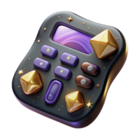elegant classic Calculator Cutout with Numerical Buttons genuine png