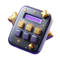 dramatic vintage Calculator with Display Showing Success Isolated Element premium png