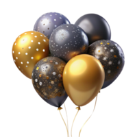 vibrant artistic Celebration Balloons Isolated on Transparent Background png