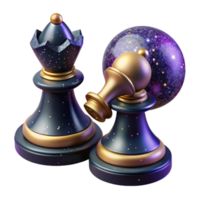 extraordinary artistic Chess Pieces in Starting Position Top View Isolated original png